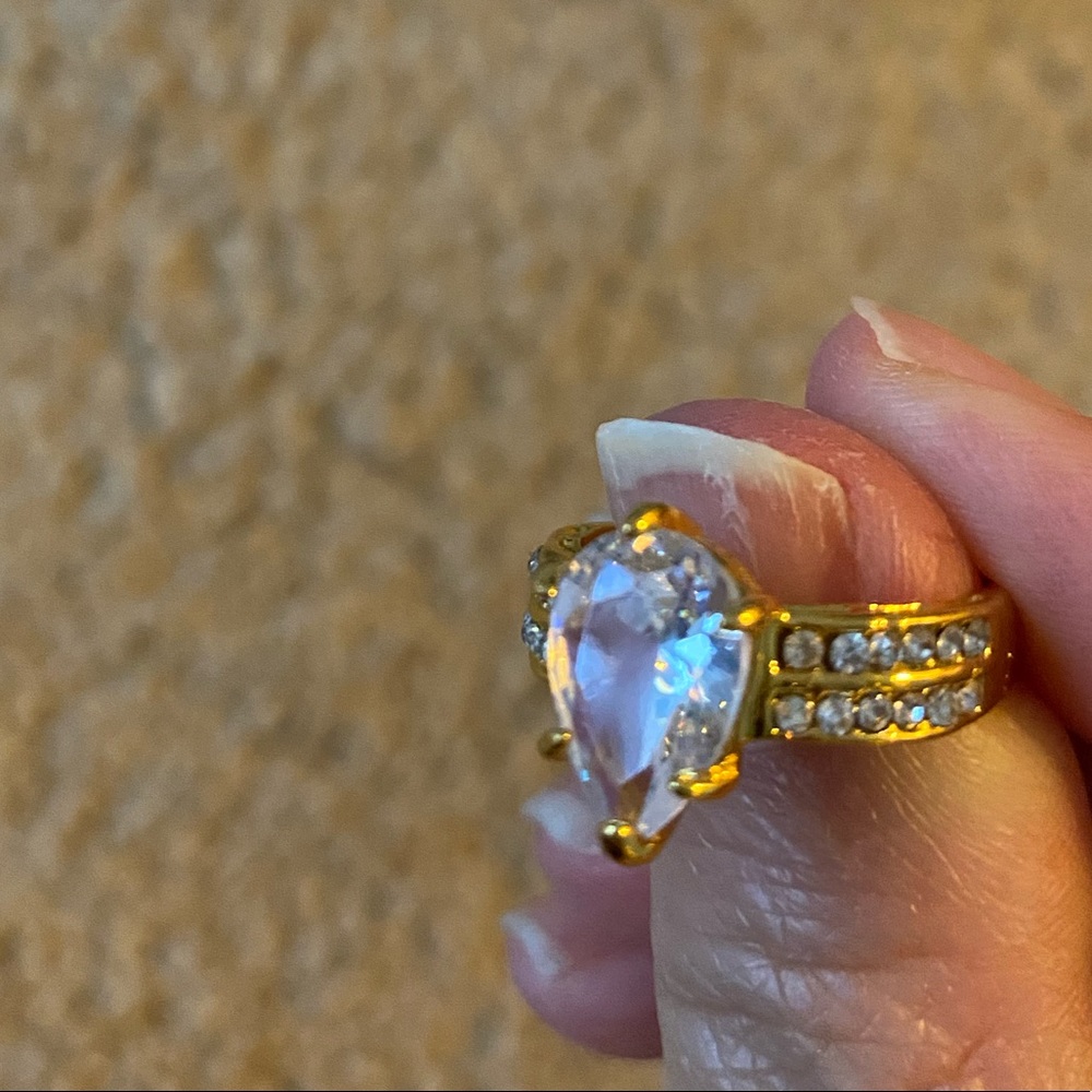 Ladies two tone engagement wedding ring - Picture 3 of 5